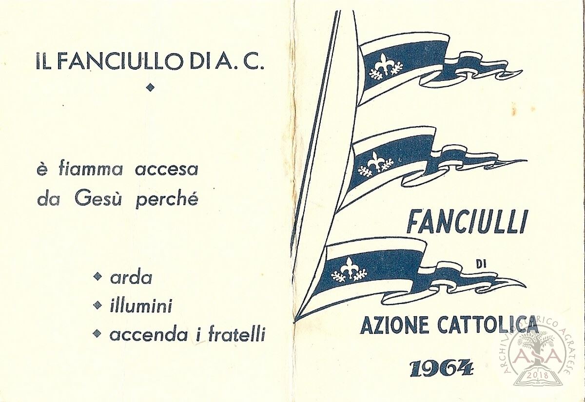 Tessrea iscrizione di Serafino ad Azione Cattolica (Fiamma Bianca)