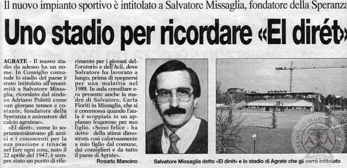 Articolo della Gazzetta della Martesana