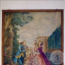 Villa Trivulzio - Interni - Quadro con dame e cavaliere