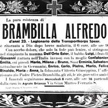 Funerale Brambilla Alfredo (Necrologio)