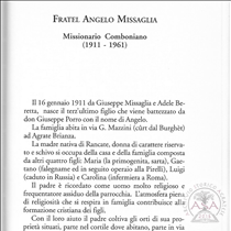 Fratel Angelo Missaglia - Missionario comboniano