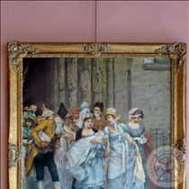 Villa Trivulzio - Interni - Quadro con dame e neonato