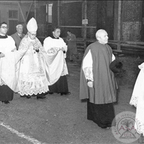 Posa della prima pietra della chiesa delle suore