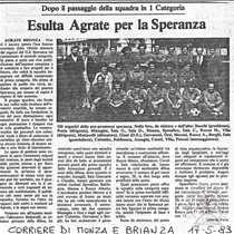 Articolo del Corriere di Monza e Brianza