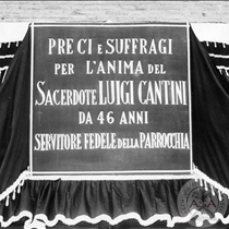 Funerale di Don Luigi Cantini 04-08-1956 manifesto funebre